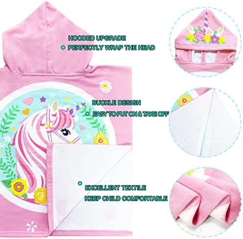 NovForth Kids Mermaid Hooded Beach Towel