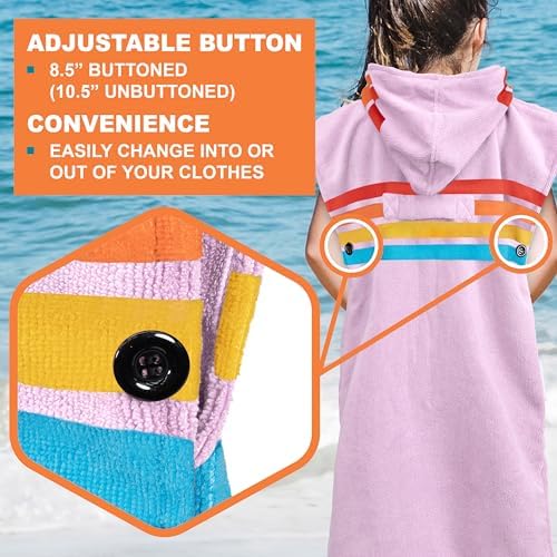 SUN CUBE Kids Hooded Surf Poncho Towel