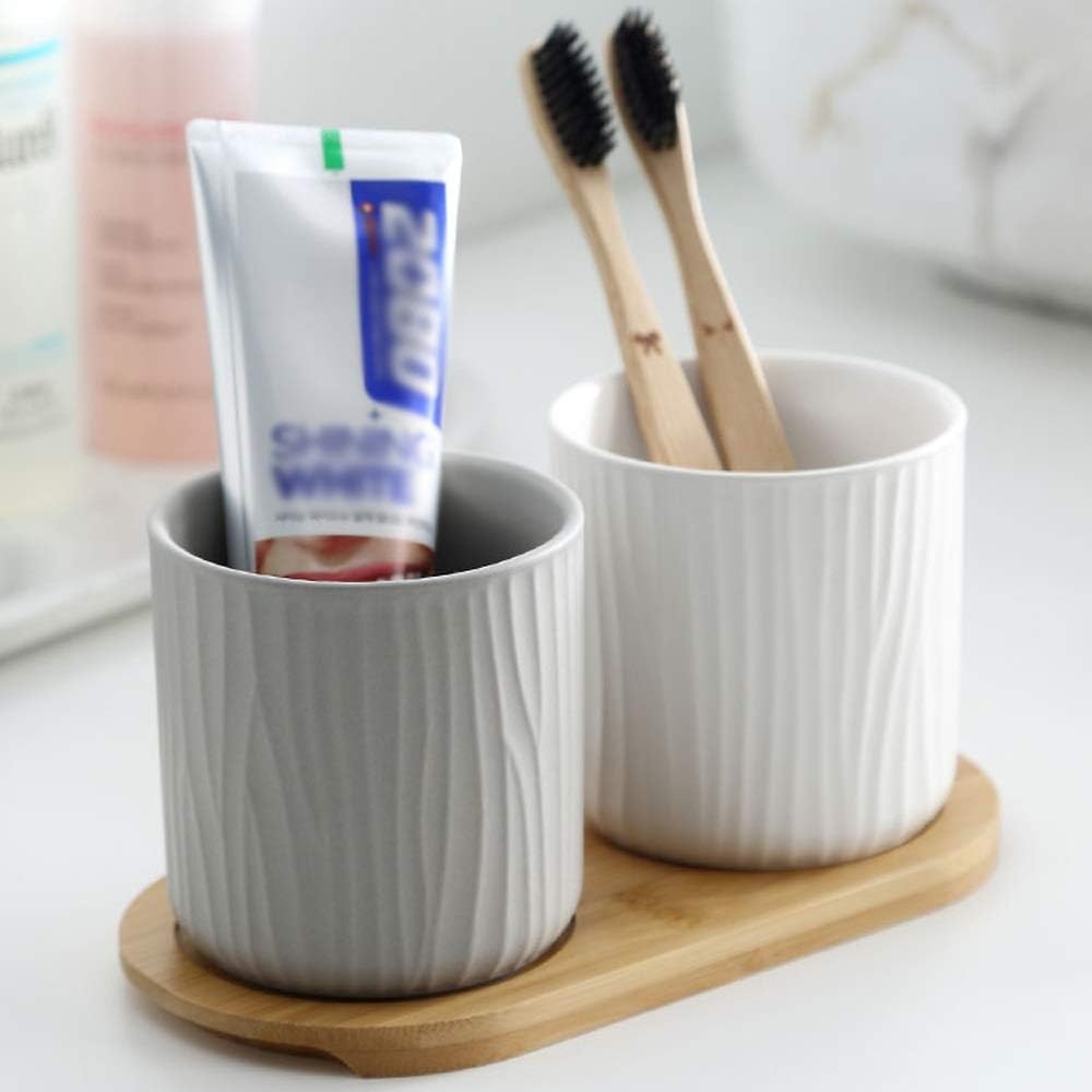 Ceramic Toothbrush Holder Set Durable and Safe