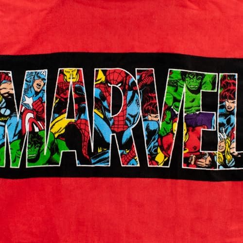 Marvel Avengers Hooded Towel Poncho for Kids One Size Red