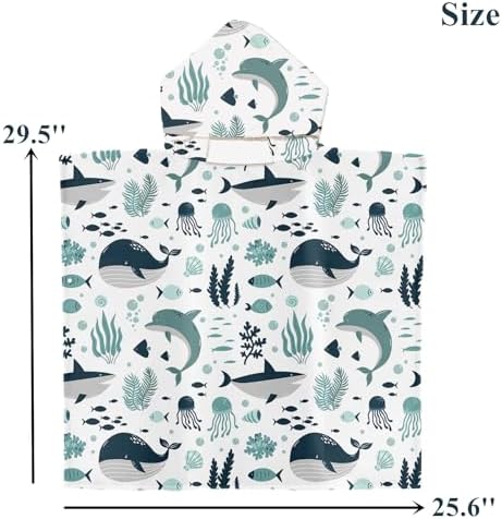 Irisbell Kids Hooded Beach Towel with Cartoon Design