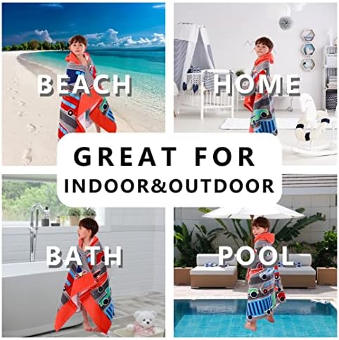 Kids Hooded Beach Towel Real Cotton Wrap for Toddlers