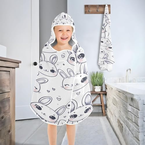 Toddler Beach Towel Hooded Soft Pool Towel for Kids