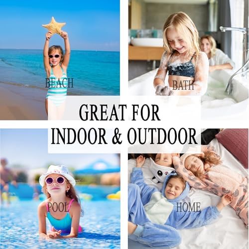 Kids Hooded Beach Towel Princess Poncho for Girls 3-8 Years Old