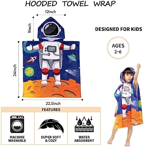 100 Cotton Hooded Towel for Toddlers 2-6 Years 1