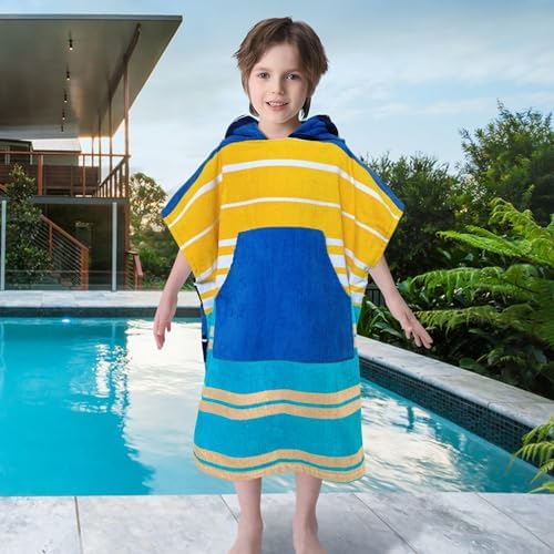 VOOVA MOVAS Surf Poncho Towels with Pockets for Kids 4-8 Years