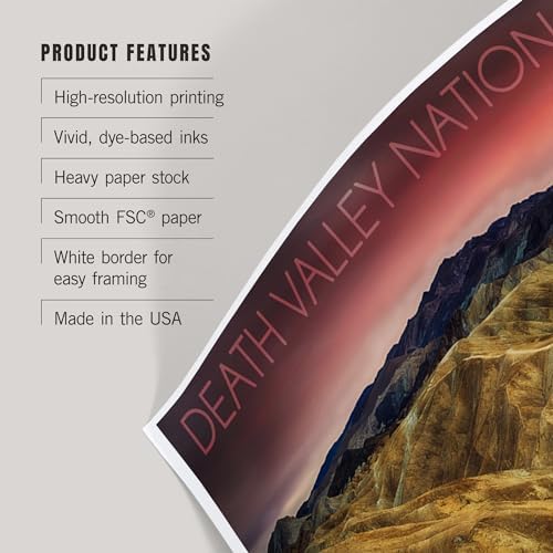 Lantern Press 8x12 Art Print Death Valley Stormy Sky