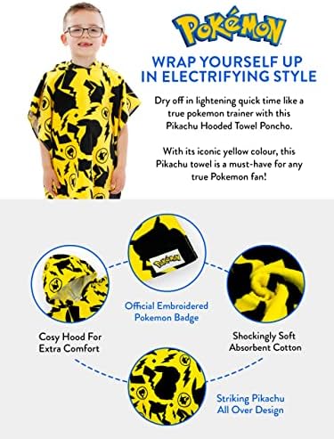 Pokemon Hooded Poncho Towel for Kids