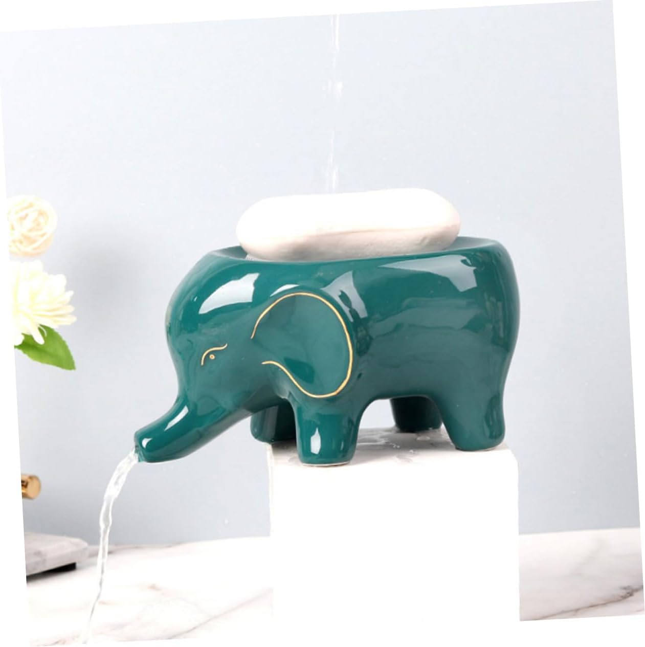 1pc Nordic Elephant Soap Holder Artistic Drain Soap Dish