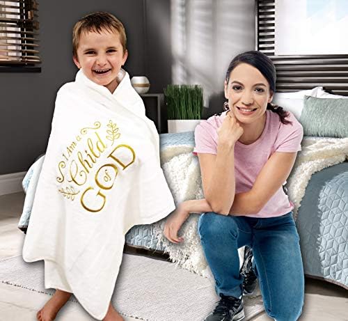 I Am A Child of God Soft White Bath Towel