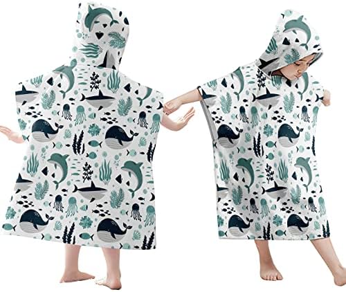 Irisbell Kids Hooded Beach Towel with Cartoon Design