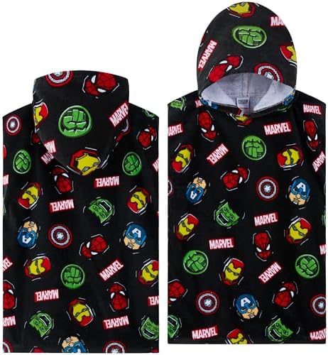 Marvel Hooded Bath Towel for Kids 6-9 Years