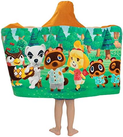 Franco Kids Bath Towel Wrap with Animal Crossing Design