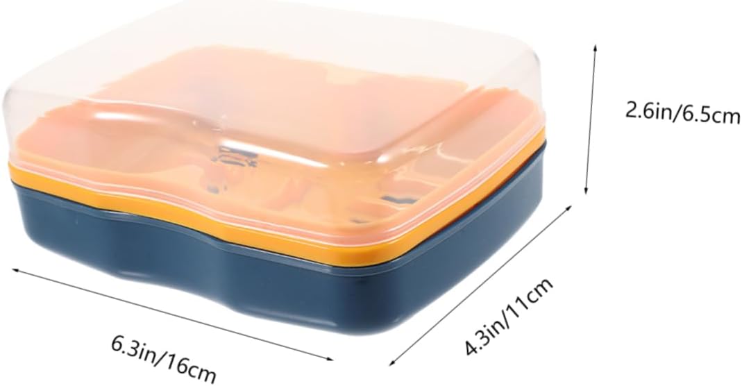 LIFKOME Multi Compartment Soap Dish for Bathroom Kitchen Camping Travel