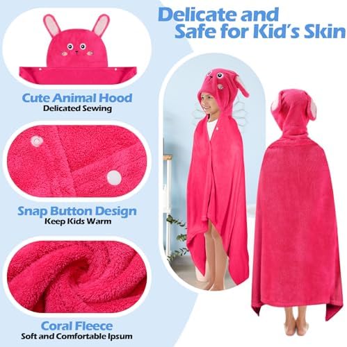 Moukeren 3 Pcs Hooded Towel for Kids