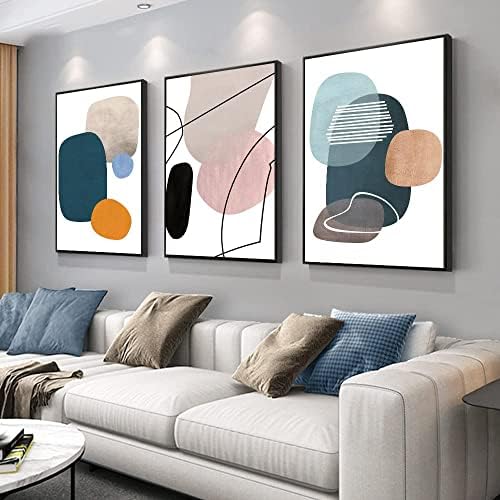 MPLONG 3 Piece Framed Abstract Wall Art Set