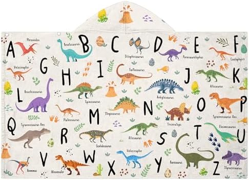 Dinosaur Hooded Beach Towel for Kids 30x50