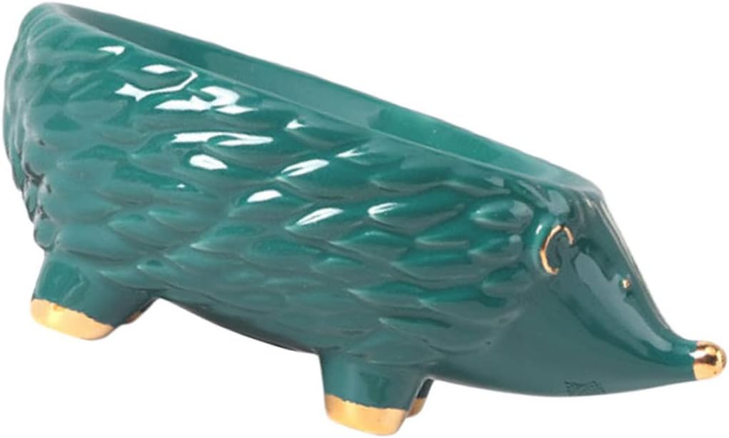Healifty Ceramic Hedgehog Soap Holder with Drainage