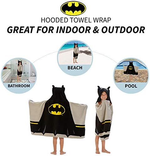 Batman Kids Bath Pool Beach Hooded Towel Wrap 24 x 50