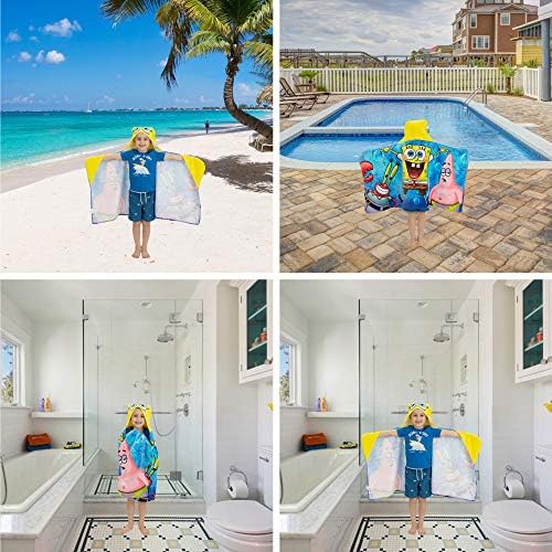 Franco Kids SpongeBob Hooded Bath Towel Wrap