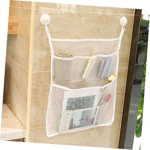 Strong Suction Cup Hooks Bathtub Storage Mesh Net Organizer Set