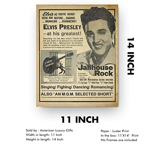 Jailhouse Rock Retro Classic Music Wall Art Print 11x14