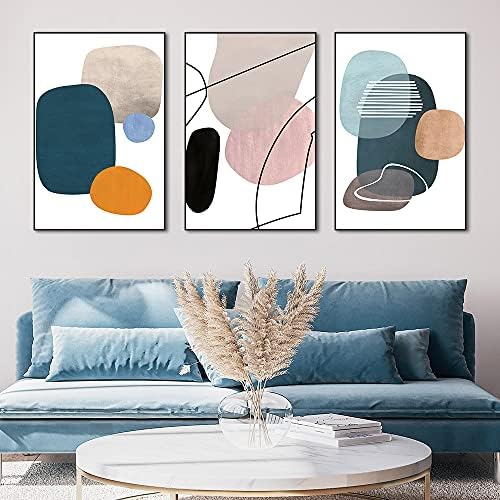 MPLONG 3 Piece Framed Abstract Wall Art Set