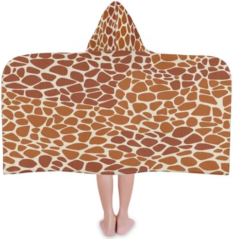 Brown Animal Giraffe Skin Print Kids Bath Towel