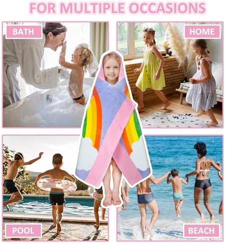 Kids Hooded Bath Towel - Soft Thick 100 Cotton