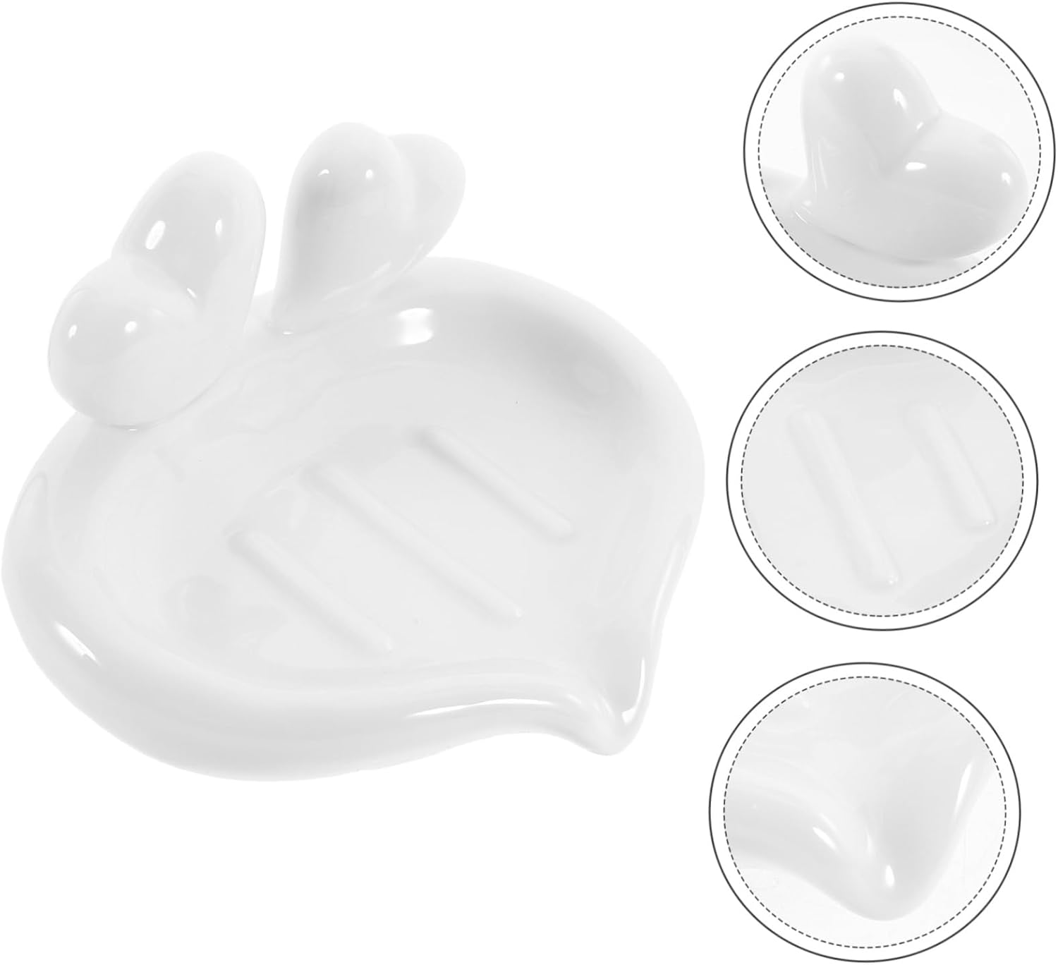 PRETYZOOM Ceramic Soap Holder with Drainage Drainage Soap Dish for Bathroom