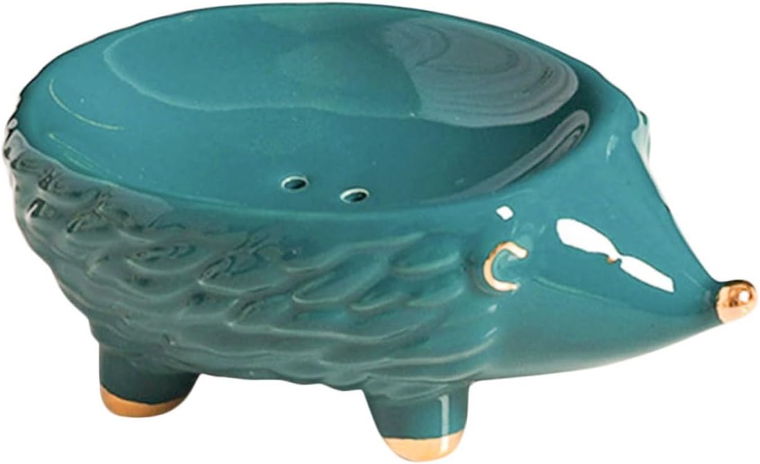GLEAVI Cartoon Ceramic Hedgehog Soap Holder