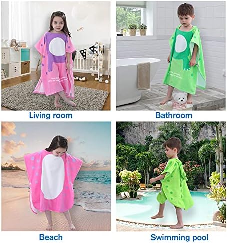 LOLANTA Kids Bath Towel with Hooded Dinosaur