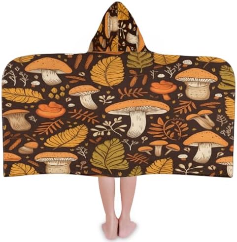 Pardick Kids Bath Towel with Hood and Mushroom Design
