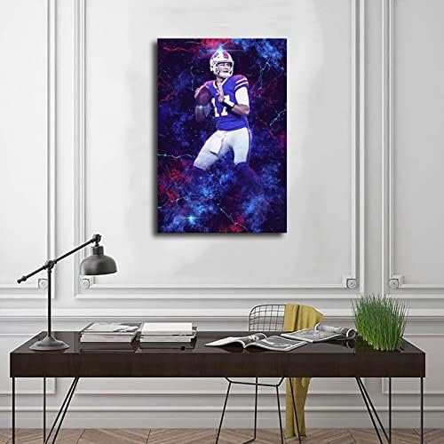SHISHEN Josh Allen Football Art Poster 12x18 Inch