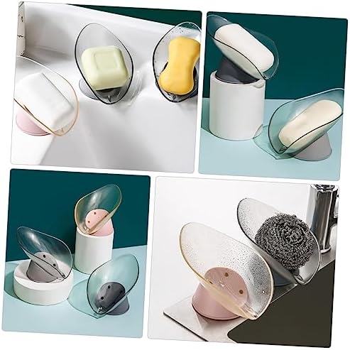 GLEAVI Leaf Shape Soap Holder 2Pcs Creative Storage Container for Bathroom