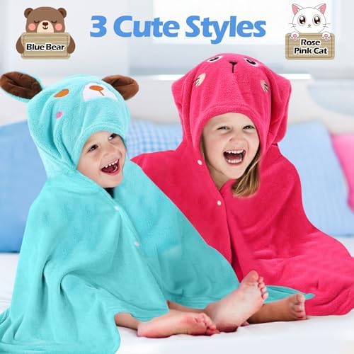 Moukeren 3 Pcs Hooded Towel for Kids