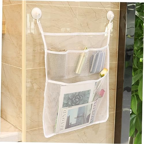 Strong Suction Cup Hooks Bathtub Storage Mesh Net Organizer Set