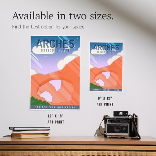 Lantern Press 8x12 Art Print Double Arch Arches National Park Utah Pop Sky