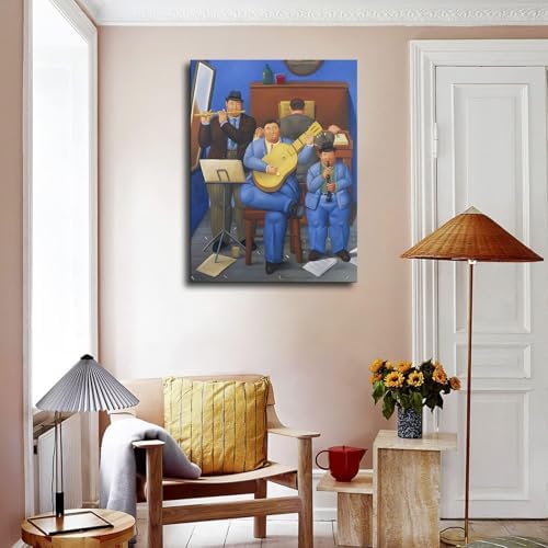 Fernando Botero Musicians Poster Canvas Wall Art
