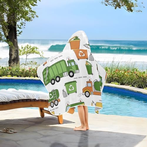 Kids Beach Towel with Hood Fun Animal Design