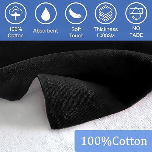 VOOVA MOVAS Black Cotton Hooded Towel for Teens