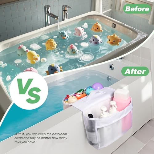 DragoBud Saddle Shape Bath Toy Organizer 2 Compartments
