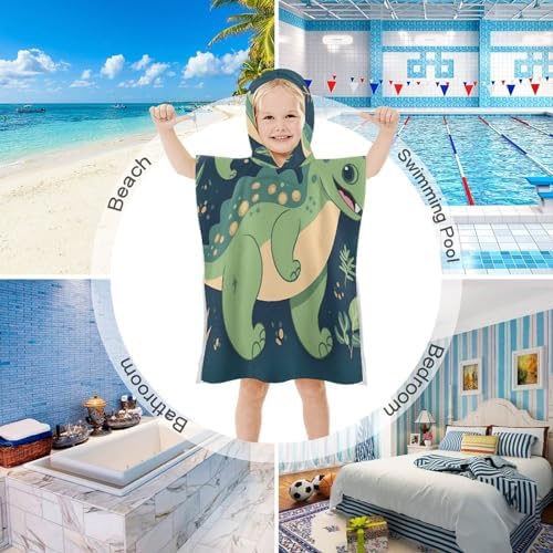 Cute Dinosaur Kids Hooded Bath Towel