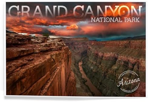 Lantern Press 8x12 Art Print Grand Canyon Red Sky