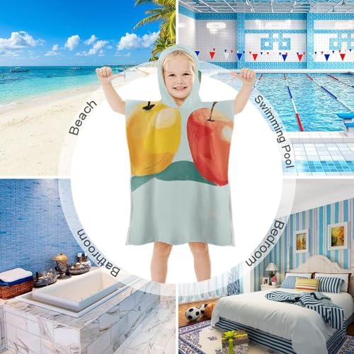 Kids Hooded Beach Towel with Reading Design
