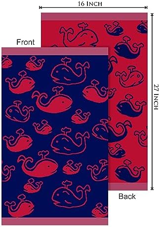 Original Kids Hand Towels Set of 6 Whale Design