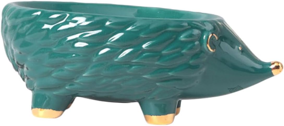 VOSAREA Ceramic Hedgehog Soap Holder Cute Cartoon Bathroom Accessory