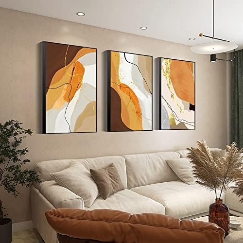 Mplong 3 Piece Framed Canvas Wall Art Abstract