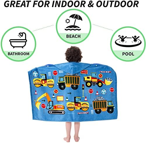 Kids Beach Towel Hooded Bath Wrap for Toddlers Children 30x50