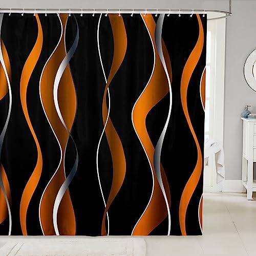 Feelyou Ombre Striped Bath Curtain 72x72